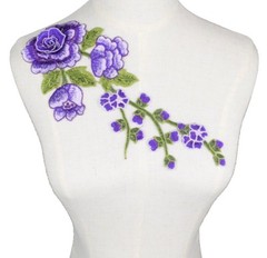 3D Lace Flower Patch Sew-On Applique Rose Flower Patches for Wedding Dress Cloth