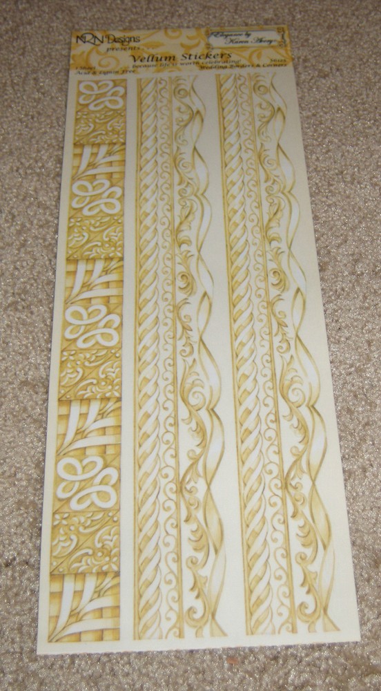 NRN Designs Vellum Sticker Sheet ~ Wedding Borders & Corners