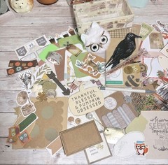 Fall Junk Journal & Planner Decor Kit Autumn Halloween Scrapbook Lot Ephemera