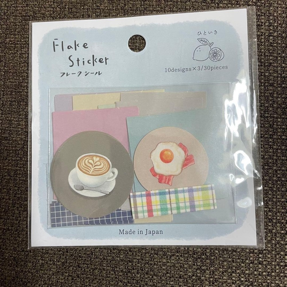 Cute Kawaii Flake Stickers Sheet – Japanese Aesthetic Set