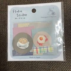 Cute Kawaii Flake Stickers Sheet – Japanese Aesthetic Set