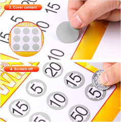 Scratch off Sticker 1Inch round Silver 1000PCS /Roll Scratch off Label