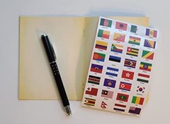 192 Pcs World Flags Stickers World Map Passport Stickers for Planner Journal