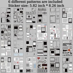 Black & White Vintage Filmstrip Scrapbook Stickers – Aesthetic