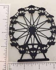 Ferris Wheel Die Cuts * Set of 6 * Black or White Cardstock * Carnival * Fair
