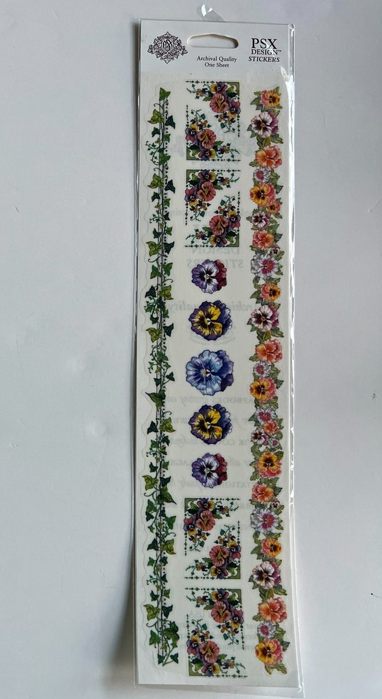 PSX Design Stickers 1 sheet choose Pansy Frames Cultivate Love Borders New 2001