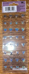 Lot Of 3 Sticko Candy Stripe Mini Hearts Miniature Peace Signs ScrapbooK Sticker