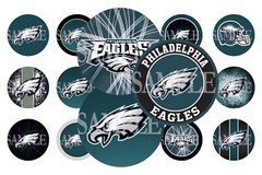 Philadelphia Eagles Pre-Cut 1 Inch Bottle Cap Images (3 Options)