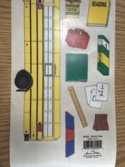 Vintage School Days sticker roll. Scrapbook Mania. Rare! School Bus Crayons Book