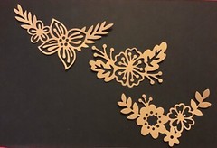 Flower Page Corners Photo Corners Accents Die Cut Embellishments 3 designs 2ea