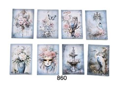 Elegant Blue Journal Cards Supplies Scrapbooks Junk Journal 860