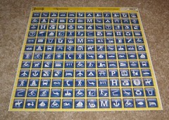Reminisce 12×12 DieCut Sticker Sheet ~ Road Signs Collection…..Travel Icons