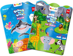 Reusable Jelly Sticker Books for Toddlers, 3D Waterproof Sticker Books, Travel T