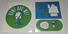 Vintage 70s Extra Large Peanuts Snoopy Jumbo Stickers United Feature Syndicate
