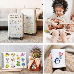 600 Pack Cute Waterproof Vinyl Stickers for Kids – Bulk Set for Water Bottles