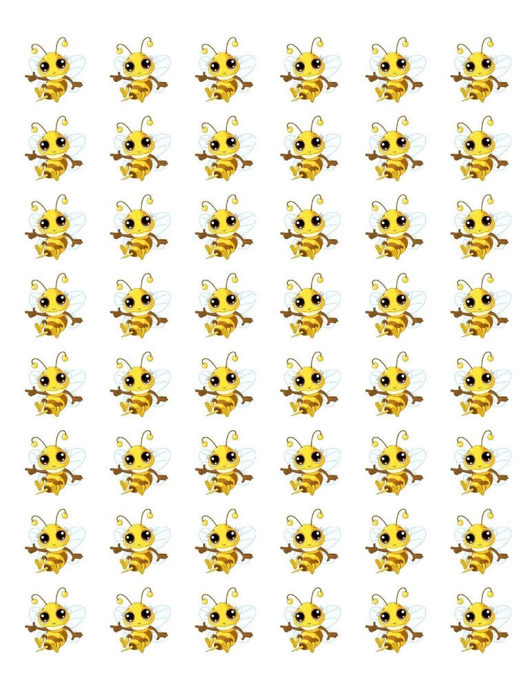48 CUTE COUNTRY BUMBLE BEE ENVELOPE SEALS LABELS STICKERS 1.2″ ROUND