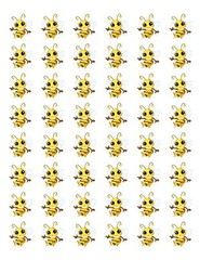 48 CUTE COUNTRY BUMBLE BEE ENVELOPE SEALS LABELS STICKERS 1.2″ ROUND