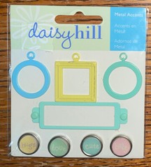Daisy Hill Sweet Baby Metal Accents Brads Frames Cute Love💗Hugs Scrapbook👧Or👦
