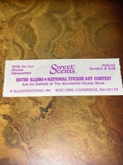 Vintage 1980s Illuminations Sweet Scents Chocolate Ice Cream Cone Sticker Sniff