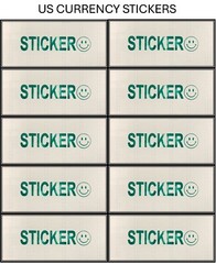 $2 Two Dollar 1918 Federal Reserve Bank Note (US CURRENCY STICKERS) (Lot Of 5)