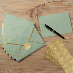 300 Gold Foil Heart Stickers for Envelopes, Invitations, and Greeting Cards