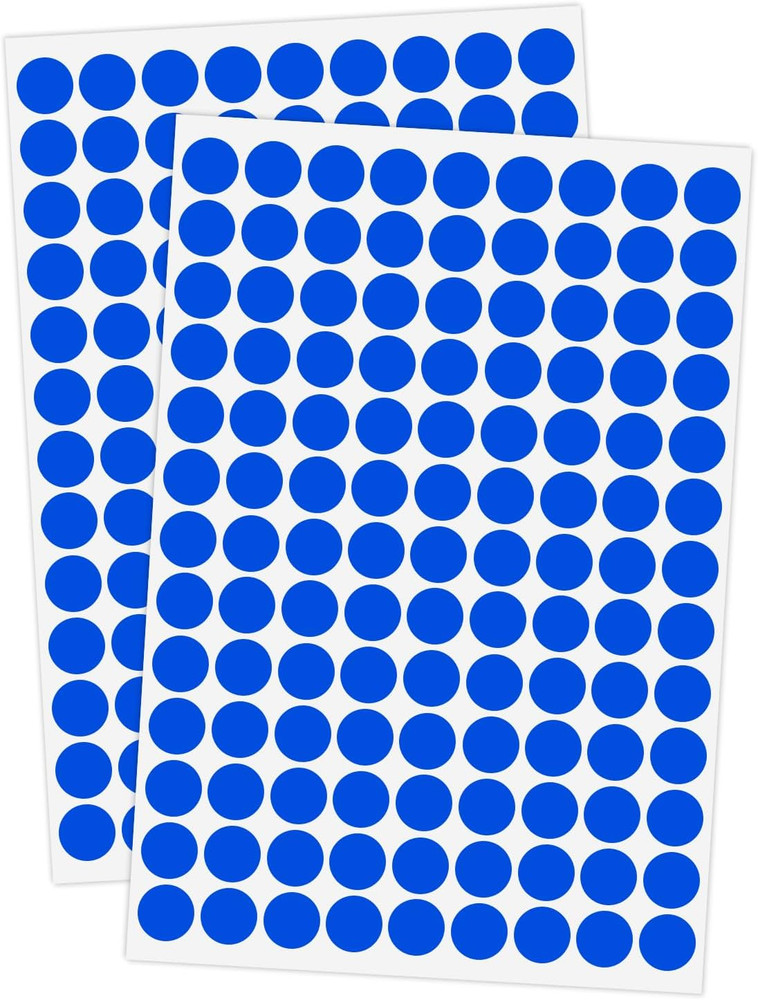 2340 PCS Blue Circle Dot Stickers 1/2″ round Yard Garage Sale Price Stickers