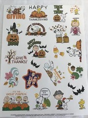 PEANUTS ‘HALLOWEEN/THANKSGIVING/AUTUMN’ STICKERS -22 STICKERS -BUY MORE AND SAVE
