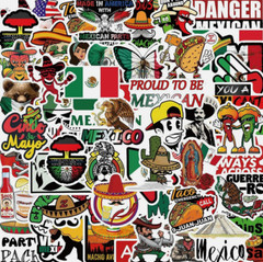 LOT OF 10 MEXICO STICKERS Decals NEW flag proud mexican pride latin latino