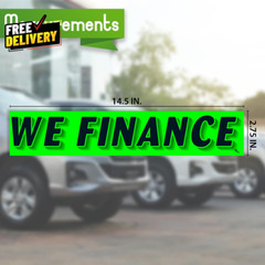 Chartreuse Green Vinyl Slogan Stickers 12 Pack for Car Dealer Windshield Adver..