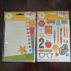 Simple Stories, SN@P Studio, School Days, Stickers & 24 4×6 Cards, 2 Packs, New