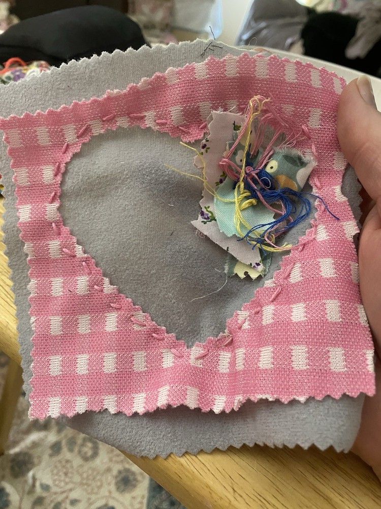 Slow Stitch, Patch, Vintage Handmade Upcycle,Junk Journal,tag,embellishment