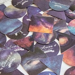 45PCS Horoscope Astrology Stickers – Space Galaxy Craft Scrapbooking Planner