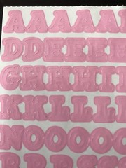 Light Pink Mini Letter Stickers 3 sheets per