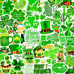 300 Pcs St. Patrick’S Day Shamrock Stickers, Vinyl Waterproof for Crafts & Decor
