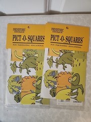 Vtg Sticker Educational Tool Lot Of 6 Dinosaurs and Amphibians – all unused