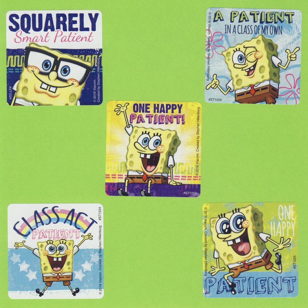 10 SpongeBob SquarePants Patient – Large Stickers – Rewards