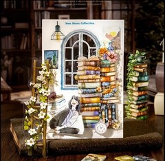 20pcs Floral Bookstack P.E.T. Stickers- Library, Book Lover, Scrapbook DIY Craft