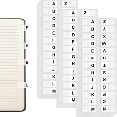A-Z Letters Tabs Sticky Alphabet Tabs Self Adhesive Page Tabs Indexes for Books