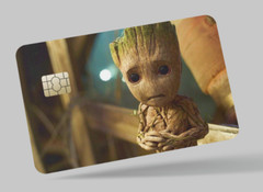 GROOT guardians of the galaxy, 2 pc credit card skin & DEBIT CARD,TROLLEY & GYM