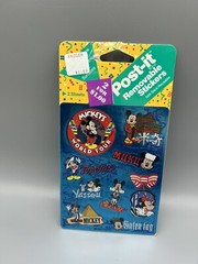 Lot Of 2 Vintage 1990 Post-It Removable Stickers Mickey Mouse Looney Tunes