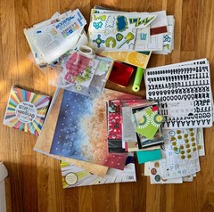 Lot of Scrapbooking Paper, Stickers, Die Cuts, Junk Journaling, Crafts, Origami