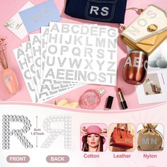 Self Adhesive Diamond Letter Stickers, 170 Pcs Silver Glitter Alphabet For DIY