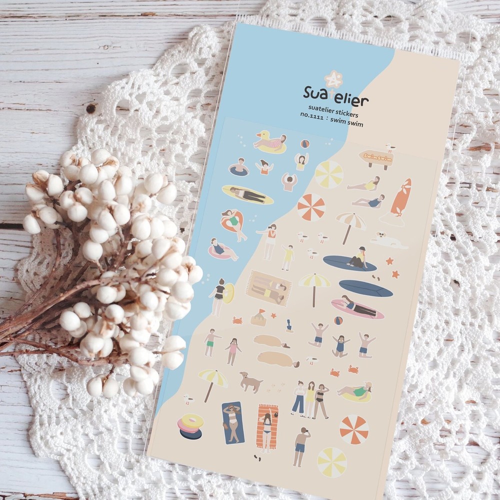 SWIM SWIM – Adorable scrapbooking sticker