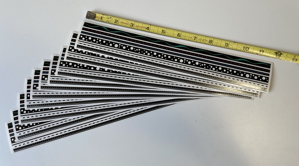 10 Mrs Grossmans Concerto Border Stickers Lines Dots Patterns Black White Whimsy