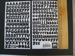 Making Memories CHUNKY ASPHALT Black Letters & Number Stickers 7/16″ NOS NO PKG