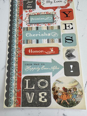Cosmo Cricket Card Stock Stickers «Everafter» Promise My Love Honor Scrapbooking
