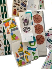 Vintage Sandy Lion Alphabet Letter Sticker Roll Animal Seasonal Sports Baby Lot