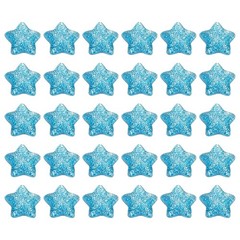 60 Pcs Flat Back Resin Charms, Glitter Star Charms Bulk, Blue