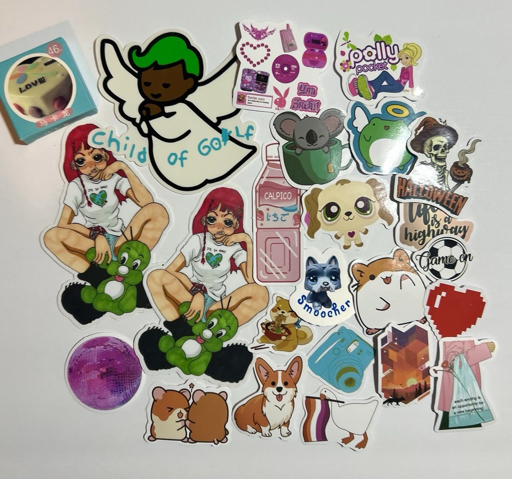 Nostalgic Sticker Lot Decals LPS Kawaii Unif Tyler the Creator Y2K