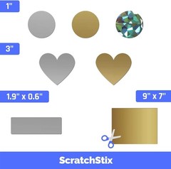 150 Pack, 1″ Scratch Off Stickers Labels, Round Circle – Gold